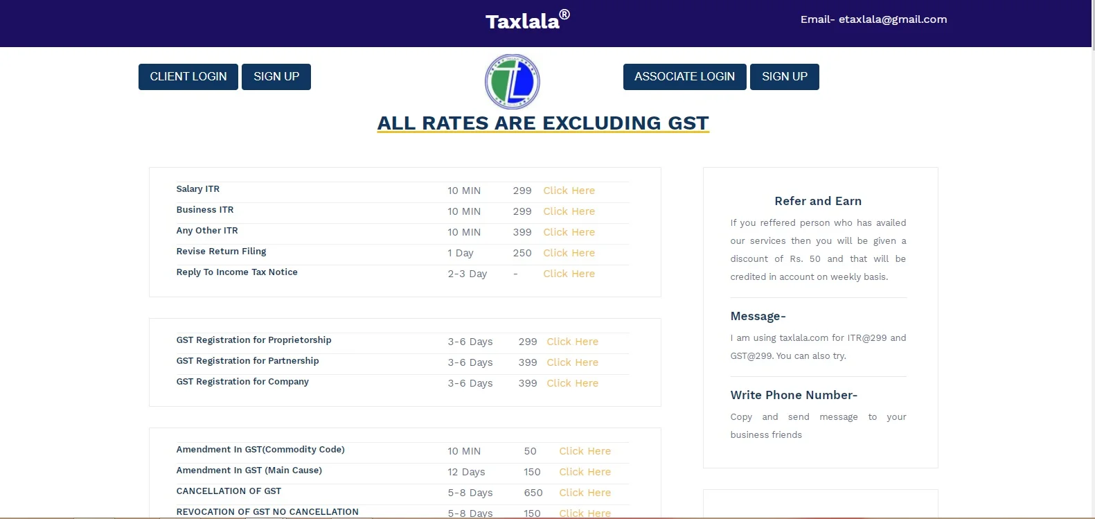 Taxlala- Online Tax Filling Services